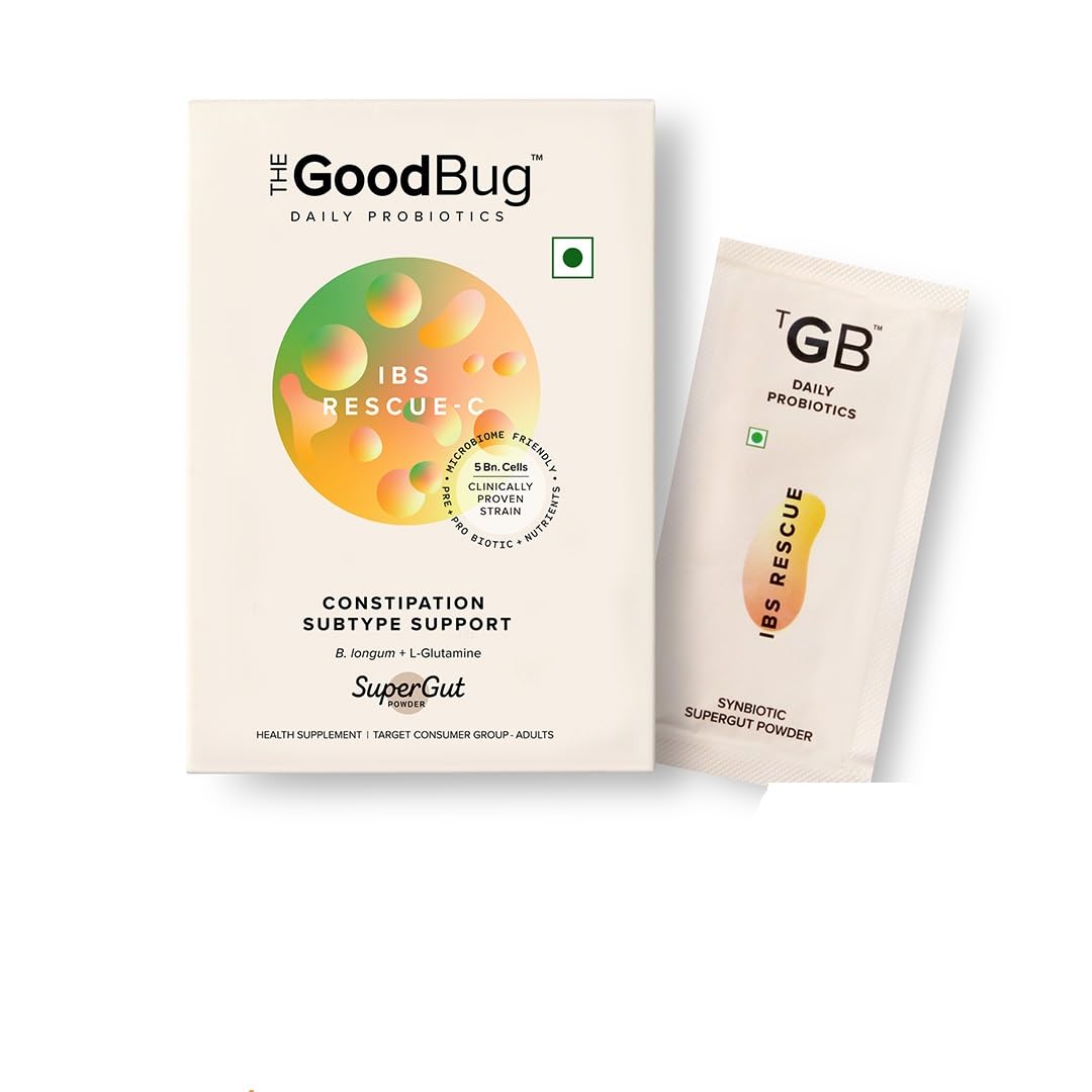 The Good Bug IBS Rescue C SuperGut Powder for Constipation Relief 15 Days Pack