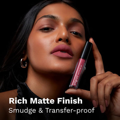 Pilgrim Liquid Matte Lipstick - Pink Kisses