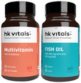 HK Vitals Fish Oil And Multivitamin (60 Tablets Each) Combo Pack | 1000Mg Omega 3 With 180Mg Epa & 120Mg Dha | Enhances Energy, Immunity & Joints Health