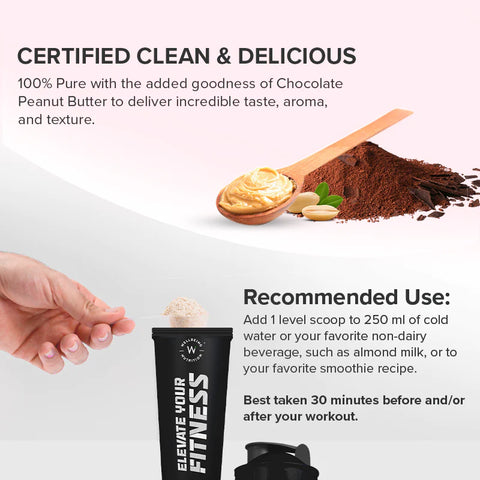 Wellbeing Nutrition Superfood Plant Protein Chocolate Peanut Butter 500g