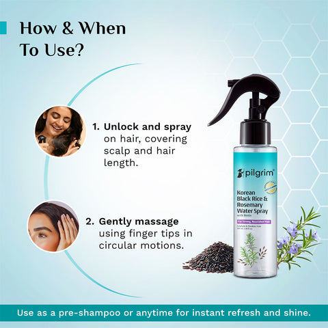 Pilgrim Korean Black Rice and Rosemary Water Spray With Biotin- 100 ml - Image 2
