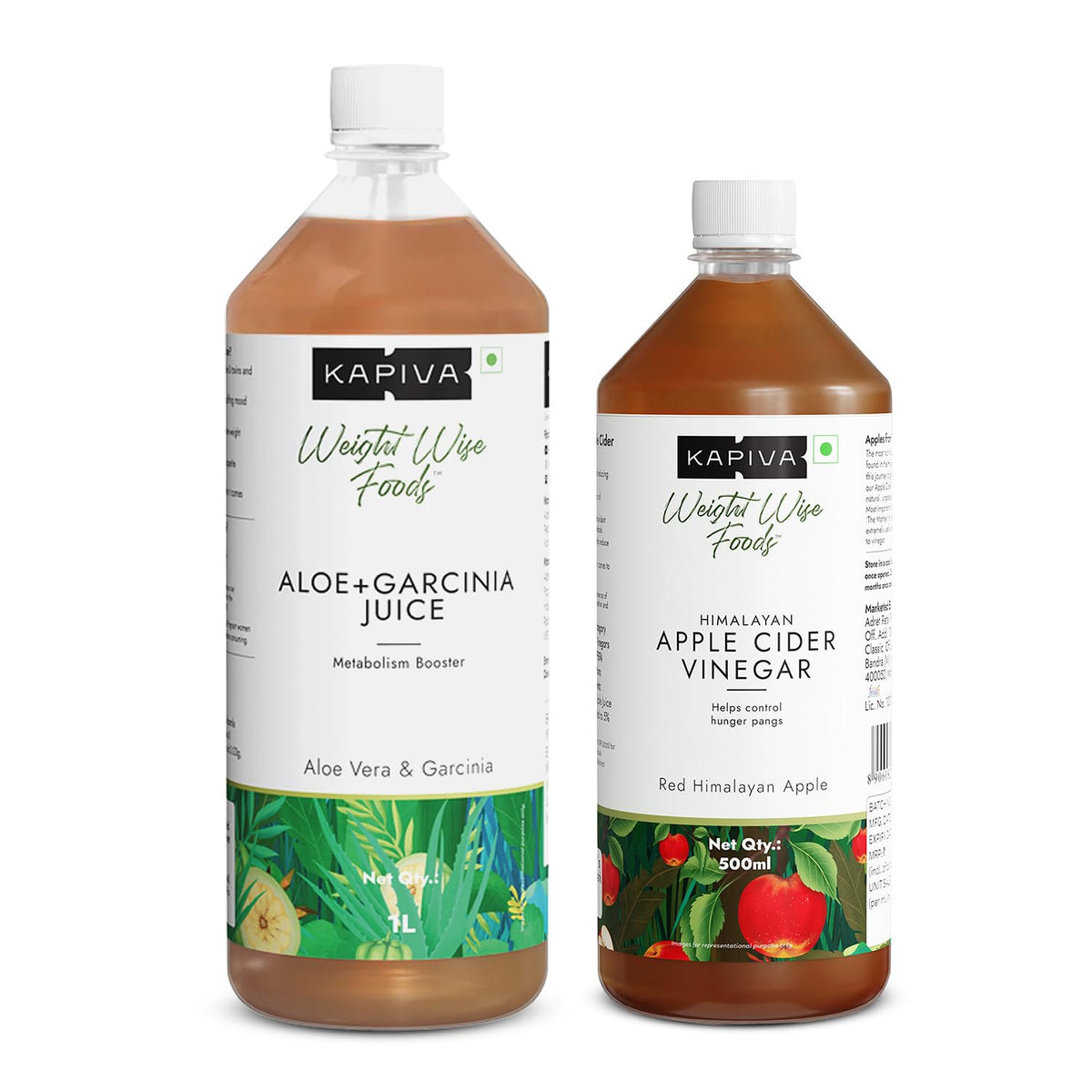 KAPIVA Weight Management Combo (Apple Cider Vinegar + Aloe vera Garcinia juice)