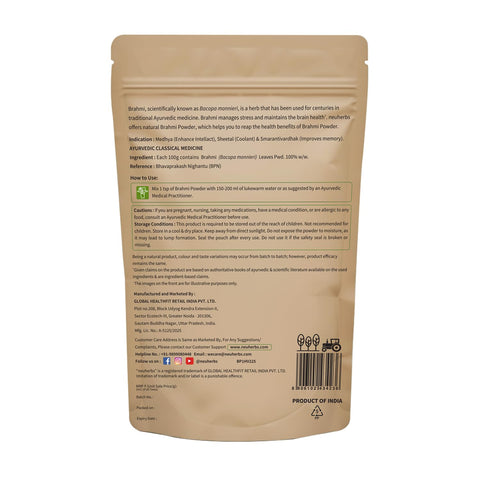 Neuherbs Brahmi Powder - 100gm - Image 5