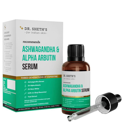 Dr. Sheth's Ashwagandha and Alpha Arbutin Serum 30 ml (Reformulated)