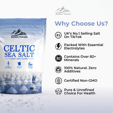 Mystic Nature - CELTIC SEA SALT - Light Grey Coarse 500g