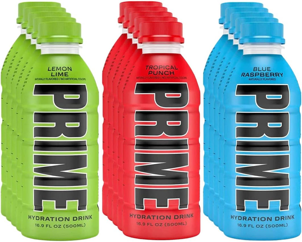 Prime Hydration Sports Drink Variety Pack 16.9 Fl Oz By Golax (15-Pack)