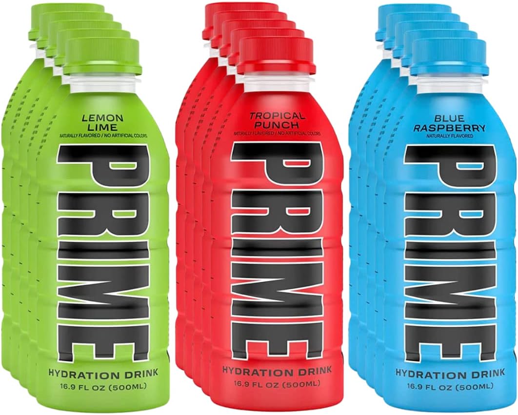 Prime Hydration Sports Drink Variety Pack 16.9 Fl Oz By Golax (15-Pack)