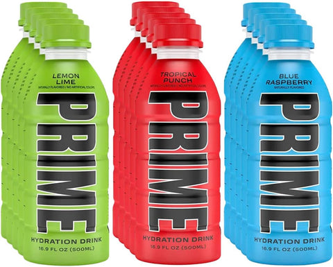 Prime Hydration Sports Drink Variety Pack 16.9 Fl Oz By Golax (15-Pack)