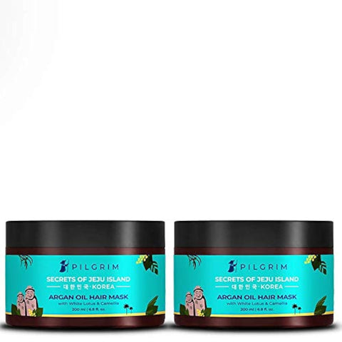 Pilgrim Pack of 2 Hair Mask and Pack (Argan Oil)