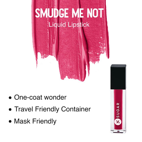 SUGAR Smudge Me Not Liquid Lipstick - 02 Brink of Pink