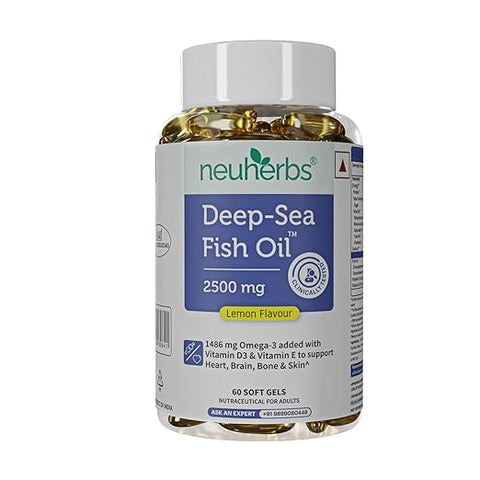 Neuherbs Deep-Sea Fish Oil Lemon Flavour softgels 60