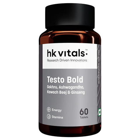 HK Vitals Testo Bold (60 Tablets) | Testosterone Booster For Men | For Energy, Stamina, & Strength
