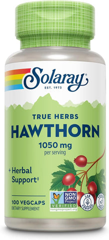 Solaray Hawthron Berry 1050mg Vcaps 100's