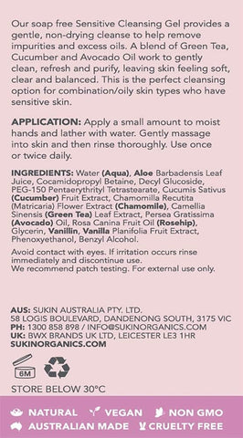 Sukin Sensitive Cleansing Gel, 125 Ml