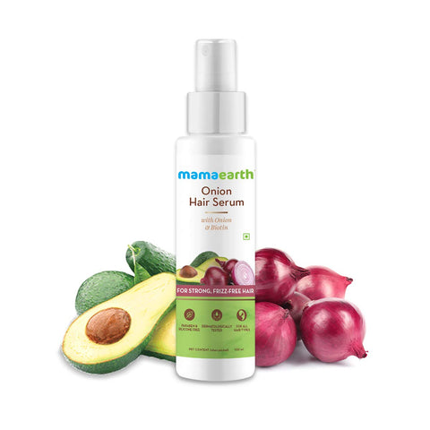 Mamaearth Onion Hair Serum with Onion & Biotin, 100 ml + Kapiva Hair Care Juice 1L