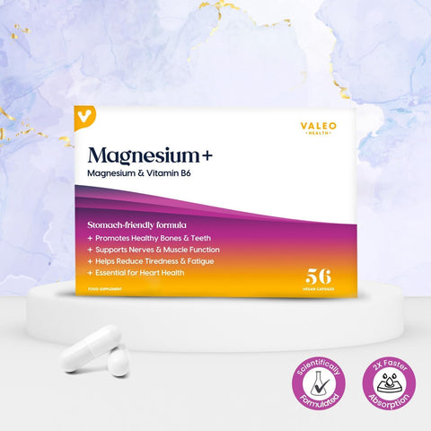 Valeo Magnesium+ with Vitamin B6 capsules 56