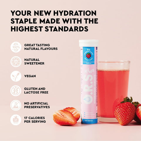 O.R.S Kids Hydration Tablets Strawberry 24
