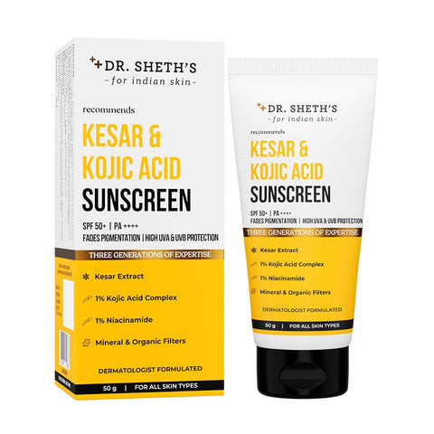 Dr. Sheth’s Kesar & Kojic Acid Sunscreen 50 gm