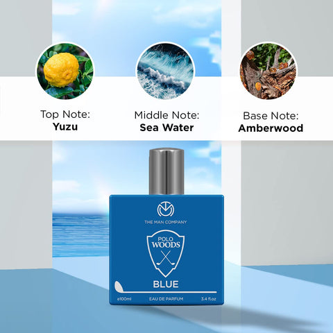 The Man Company Polo Blue Premium Fragrance Perfect For Everyday Use Eau de Parfum - 100 ml