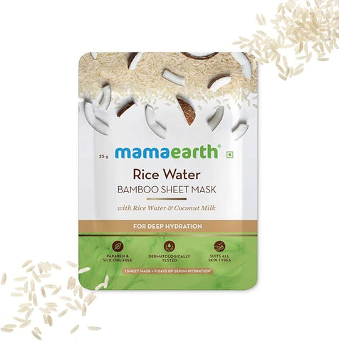 Mamaearth Rice Bamboo Sheet Mask 25 gms