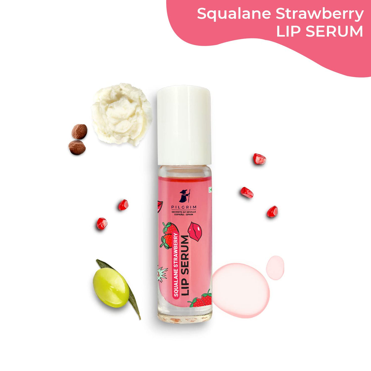 Pilgrim Squalane Lip Serum (Strawberry)