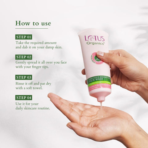 LOTUS Organics+ Precious Brightening Face Wash 100g