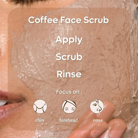 mCaffeine Naked & Raw Coffee Face Scrub, 75g