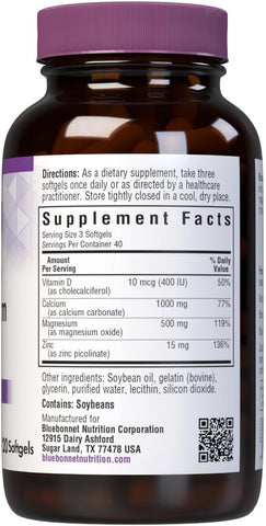 BlueBonnet CAL MAG ZN + VIT D 120S