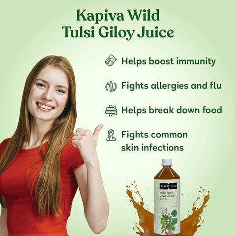 Kapiva Wild Tulsi Giloy Juice 1L