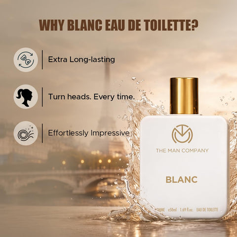 The Man Company Blanc EDT Luxury Perfume for Men Eau de Toilette - 50 ml