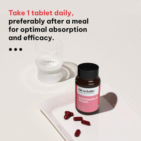 HK Vitals Multivitamin Plus Women (30 Tablets) | Daily Multivitamin For Women | For Energy, Joints, Skin & Hair