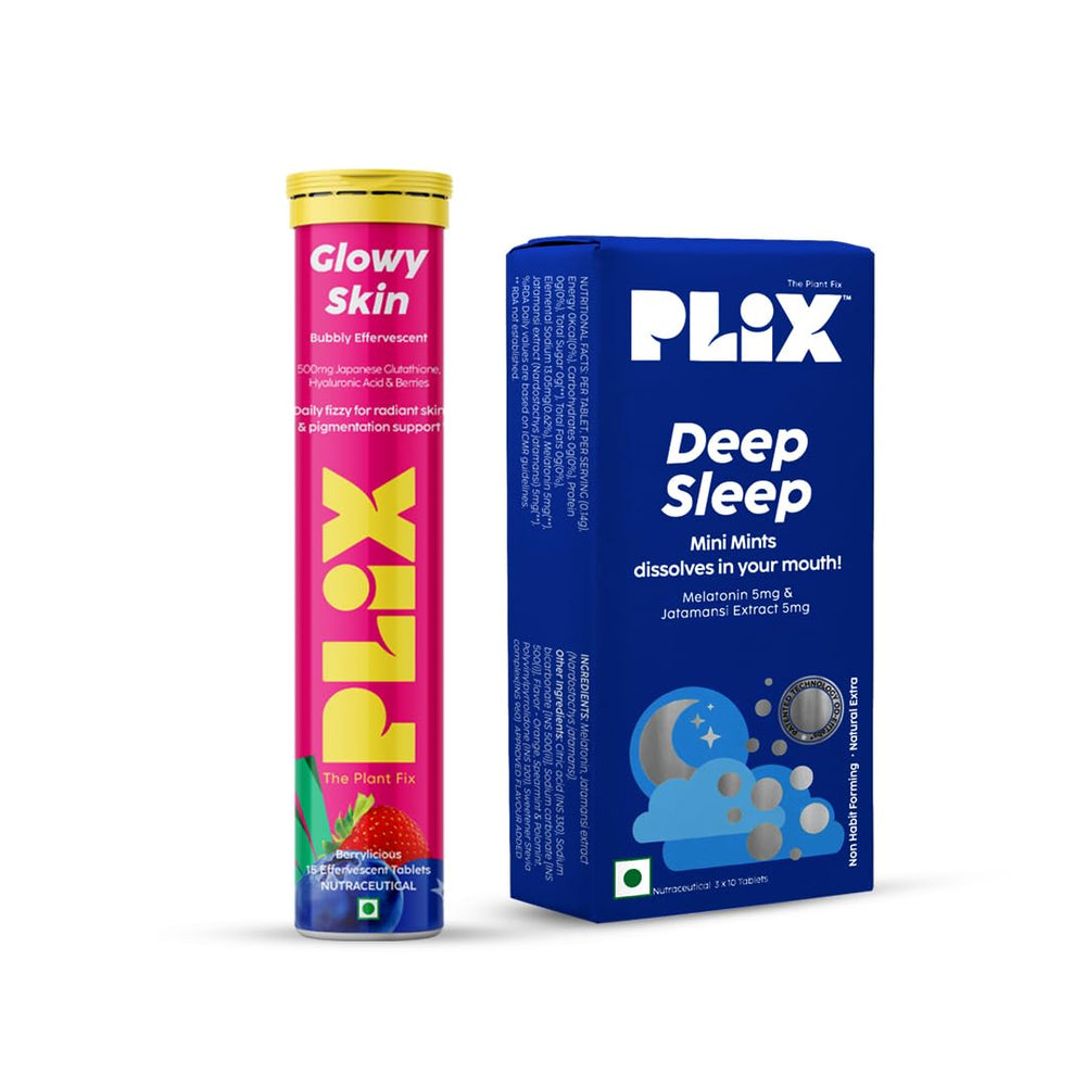 PLIX - THE PLANT FIX Beauty Sleep Combo Deep Sleep  15 Effervescent Tablets for Youthful and Glowy Skin