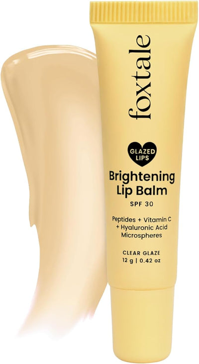Foxtale Brightening Lip Balm With Peptides, Vitamin C & Hyaluronic Acid Clear Glaze