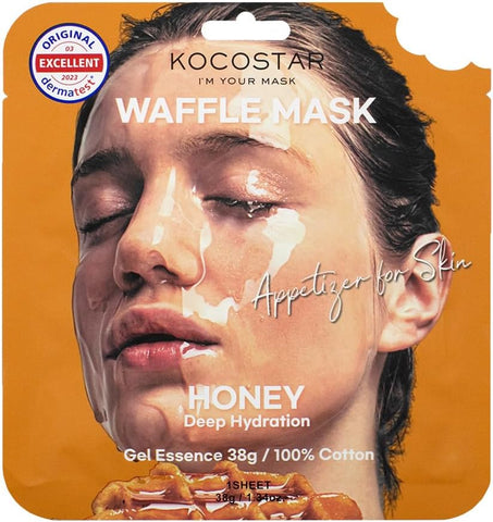Kocostar Waffle Mask Facial Sheet Honey 40G 1's – image 2