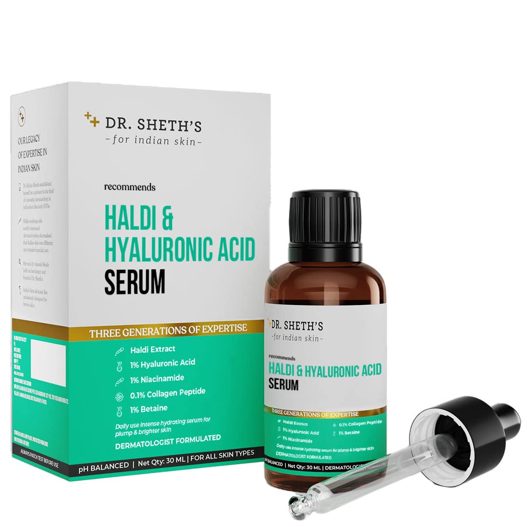 Dr. Sheth's Haldi & Hyaluronic Acid Serum - 30 Ml