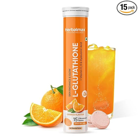 Herbal Max L-Glutathione 15 Tablets Orange Flavour