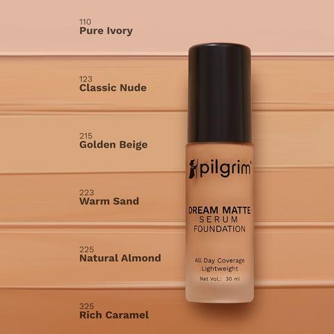 Pilgrim Golden Beige Serum Liquid Foundation Matte & Poreless 30 ml