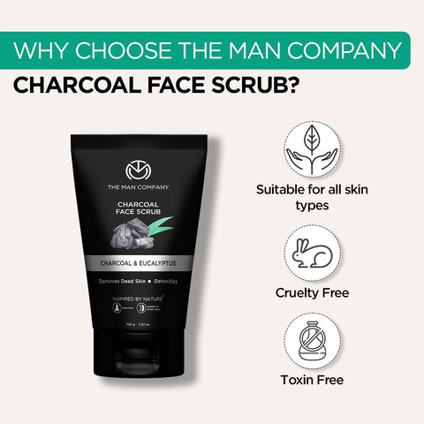 The Man Company Charcoal Face Scrub 100g