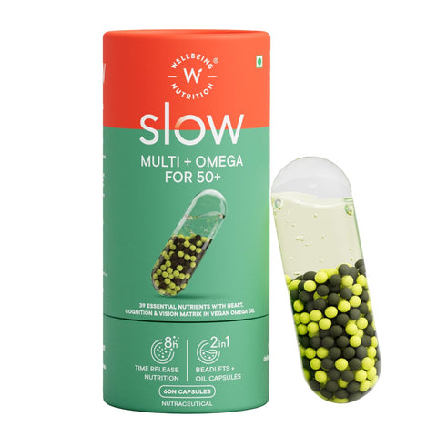 Wellbeing Nutrition Slow Multi + Omega for 50+ 60 Capsules