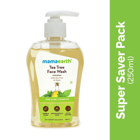 Mamaearth Tea Tree Facewash For Acne & Pimples 250Ml - Image 2