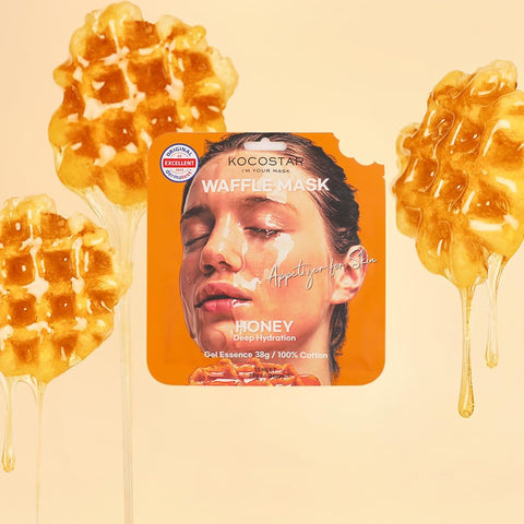 Kocostar Waffle Mask Facial Sheet Honey 40G 1's – image 3