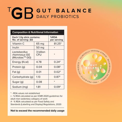 The Good Bug Gut Balance SuperGut Stick for Gut Health 30 Days Pack (Pack of 3)