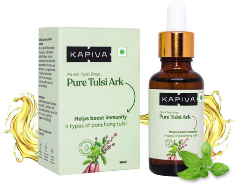 KAPIVA Tulsi Ark Drop + Wellbeing Nutrition Apple cider vinegar tablets