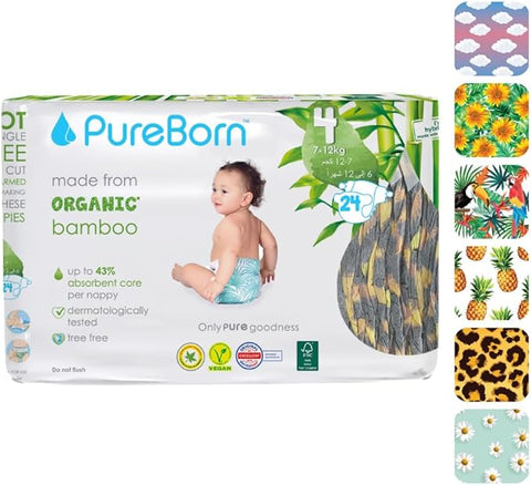Pureborn Size 4 Diaper 7-12 Kg 24S