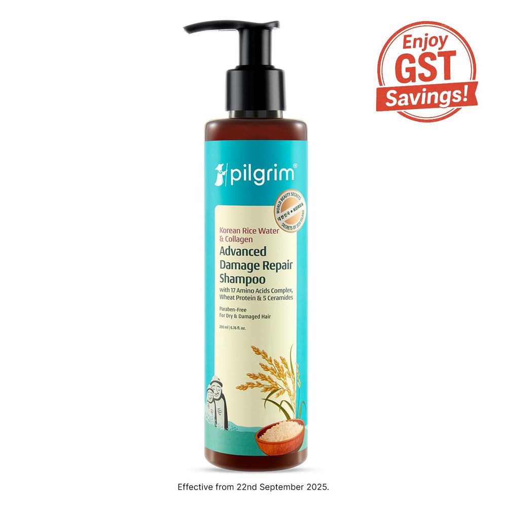 Pilgrim Korean Rice Water & Collagen Advanced Damage Repair Shampoo (2