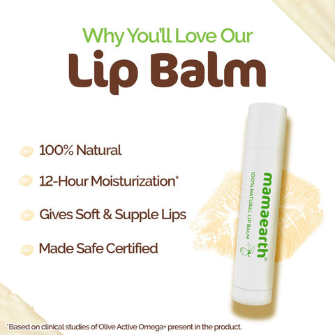 Mamaearth N 100% Natural Lip Balm Vit E & shea butter 4g