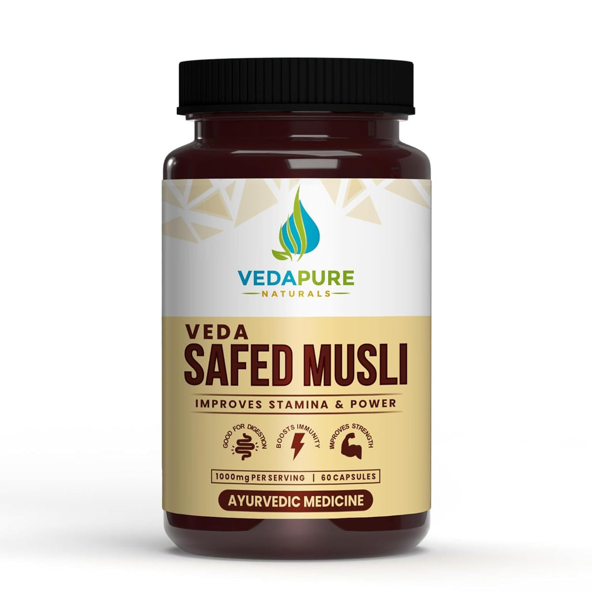 Vedapure Safed Musli Power For Strength 60 Capsules