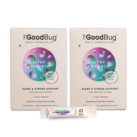 The Good Bug Sleep and Calm SuperGut Powder for Healthy Deep Sleep & Stress Relief 15 Days Pack (Pack of 2)