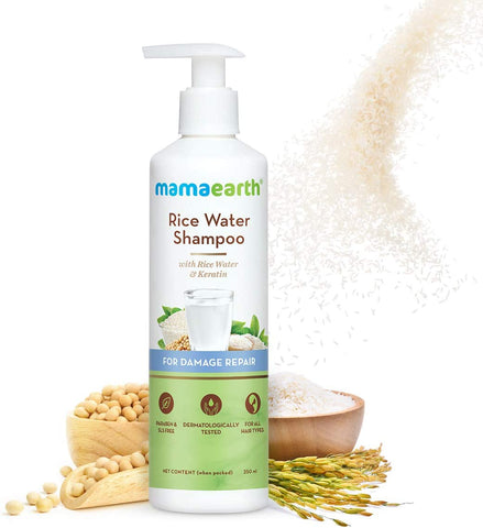 Mamaearth Rice Water Shampoo With Rice Water & Keratin For Damaged, Dry and Frizzy Hair ‚Äì 250ml