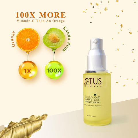 LOTUS Herbals White Glow Vitamin C + Gold Radiance Serum 30 ml -